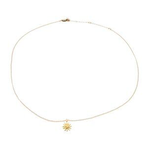 14K Gold Filled Sun Necklace 18 Inches Adjustable Length